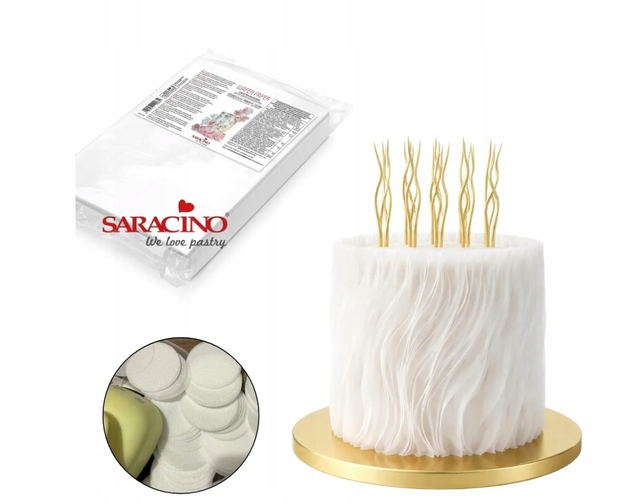 Saracino Papier Waflowy 0,30MM A4 100 Szt DEC042