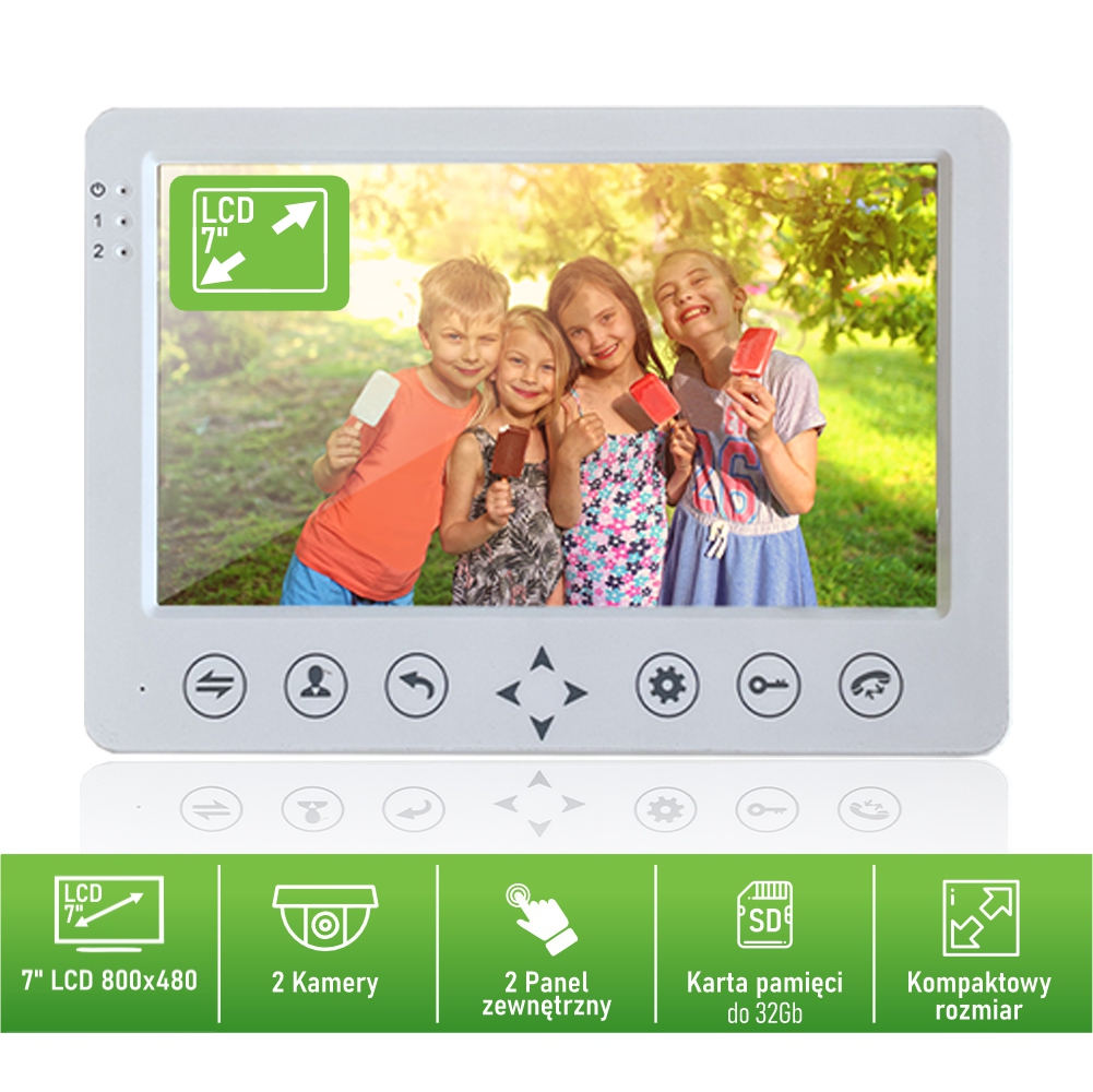 Mia VID-7W-SD videovrátnik s funkciou nahrávania.