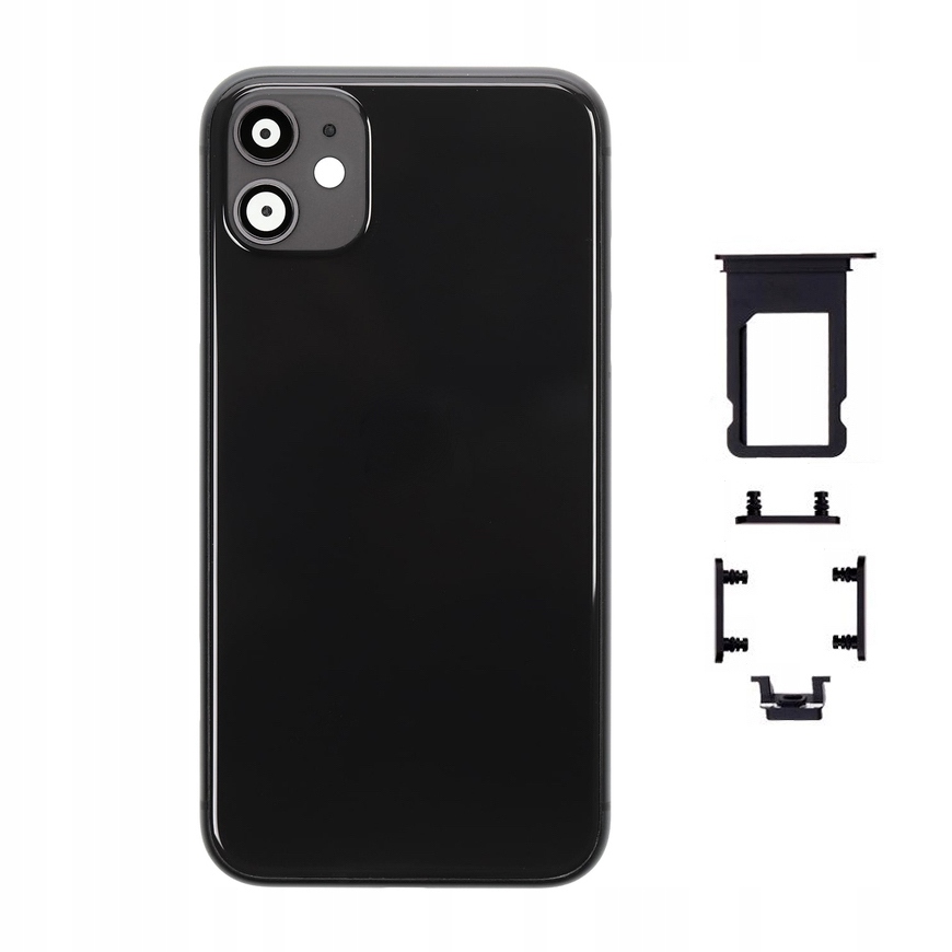 Korpus Obudowa Tylny Tył Ramka Obudowy do Apple iPhone 11 Black Czarny