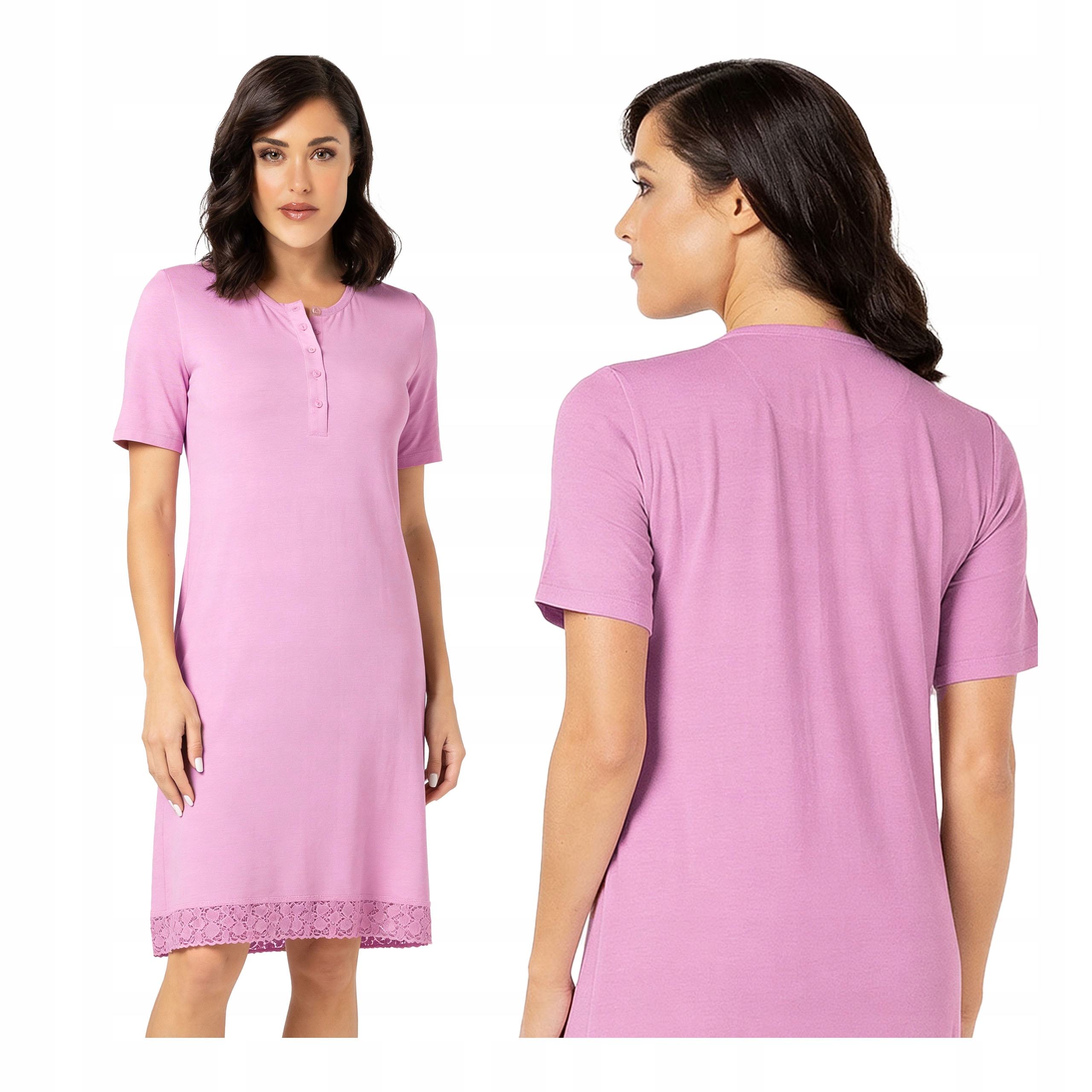 Tričko noční košile s krátkým rukávem, viskóza Verde Veronica XL