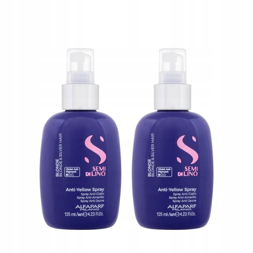 Alfaparf Semi Di Lino Intense spray do włosów blond i siwych 2x 125ml
