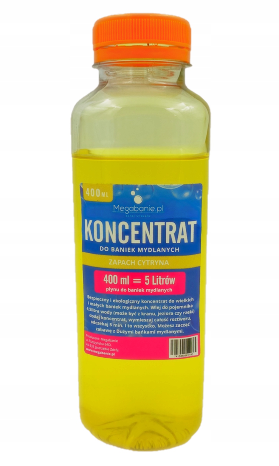 

Płyn do baniek mydlanych 5L Koncentrat Cytrynowy