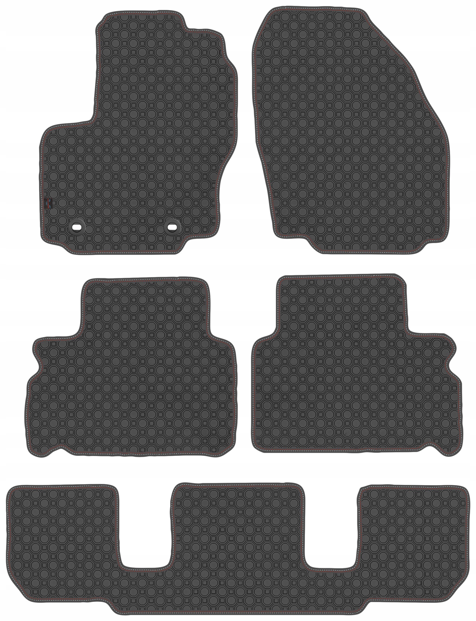 Ford S Max I 7os 2006-2010 Gumové autokoberce Černé