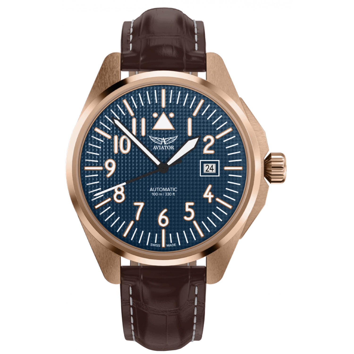 Zegarek Męski Aviator V.3.39.2.335.4 brązowy