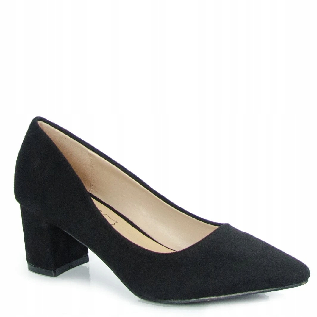 Sabatina 6178-2 Lodičky Sloupek Kůže Semiš Černá 36