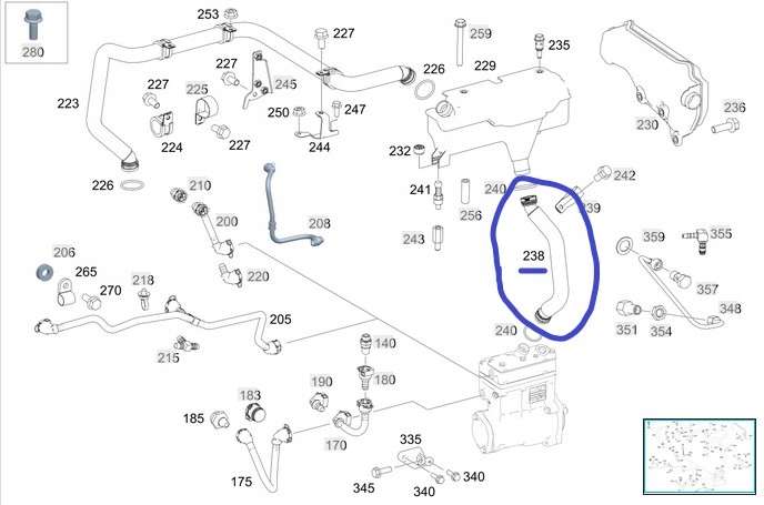 PRZEWOD SPREZARKI POWIETRZA ACTROS MP4 4711303257 Part number 4711303257