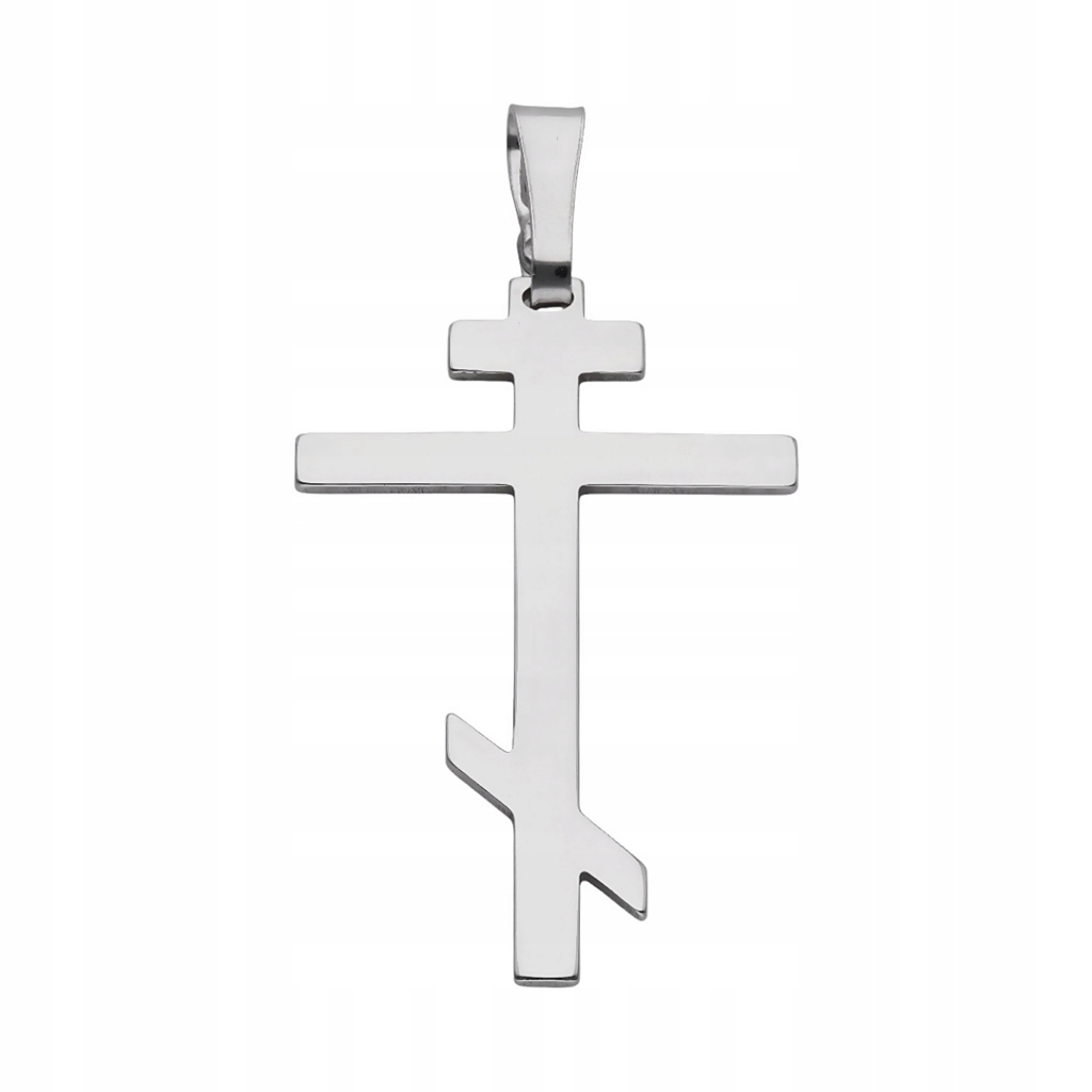 Stříbrný křížek Ag 925 rhodiovaný pravoslavný KC016RL