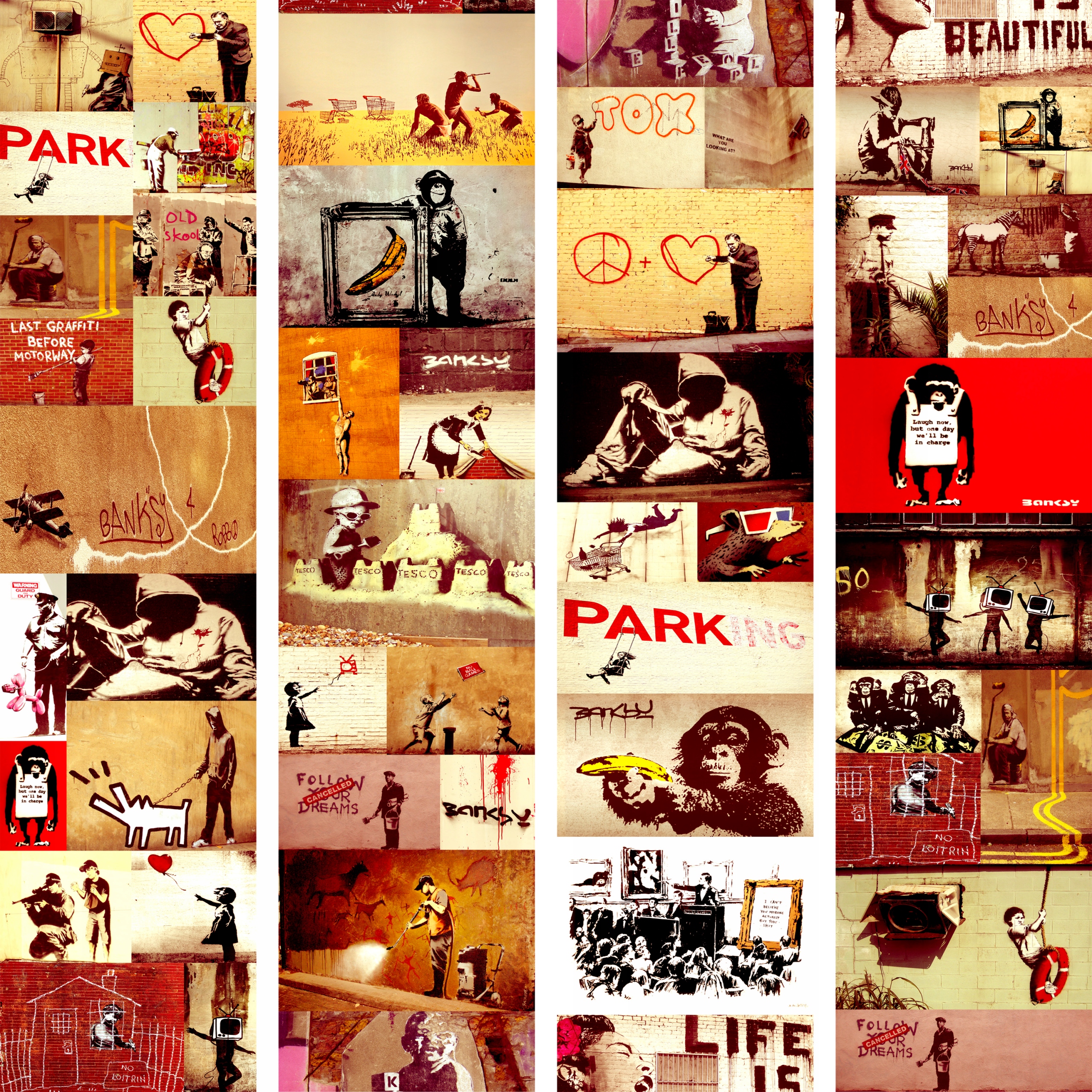 Samolepicí Tapeta Banksy 10 m f-A-0237-j-d