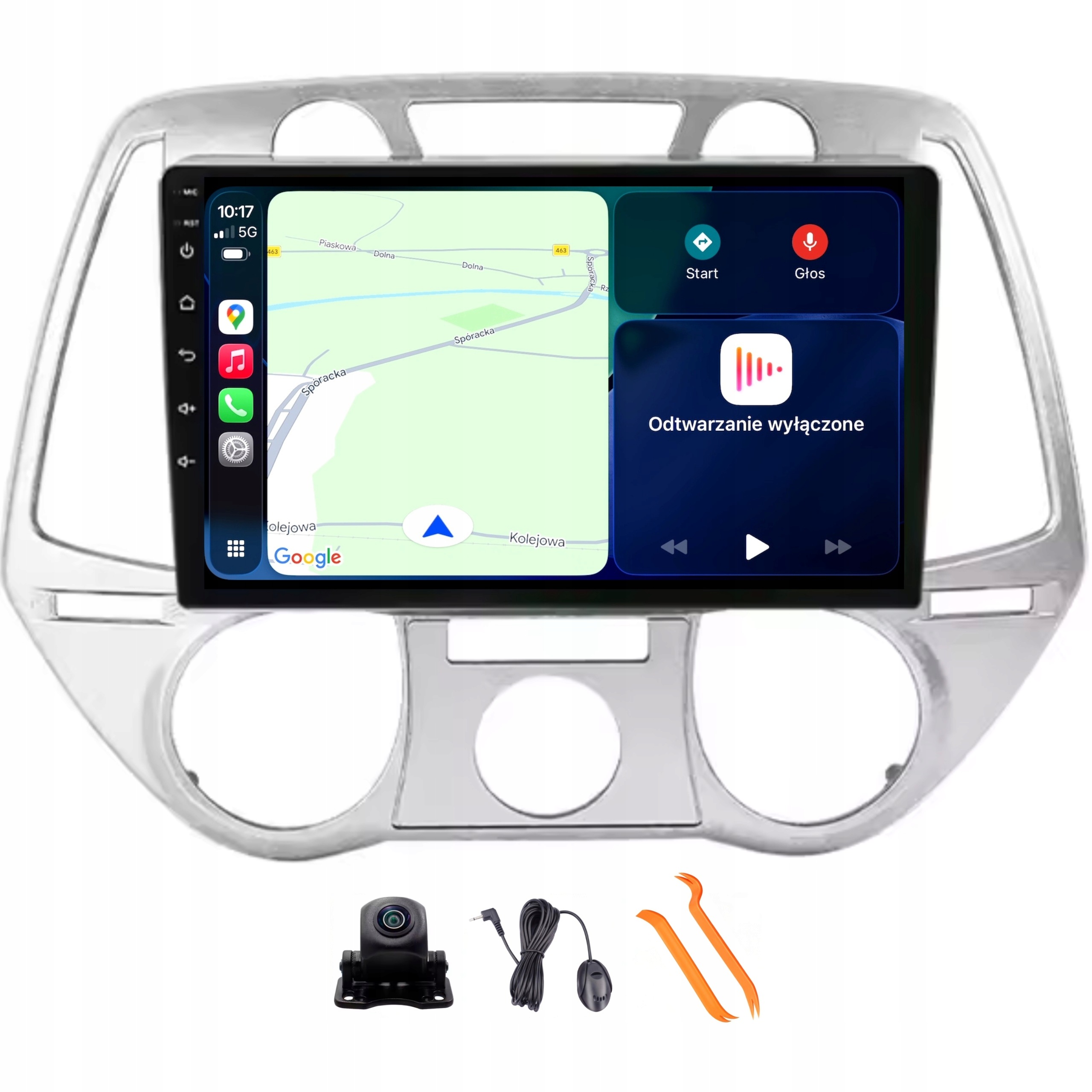 Radio Android Nawigacja Qled Carplay Lte Gps Dsp Hyundai I20 08-12