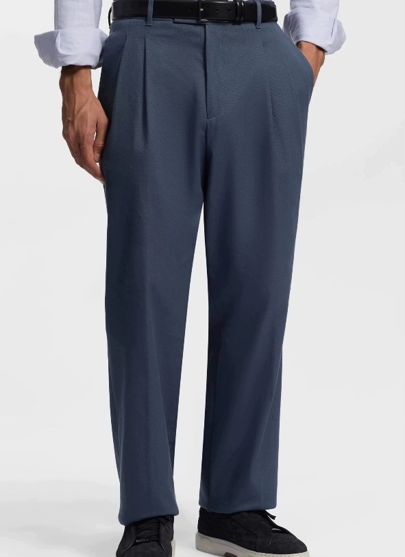Hugo Boss Úzké kalhoty v pase z elastické bavlny typu VEL.40