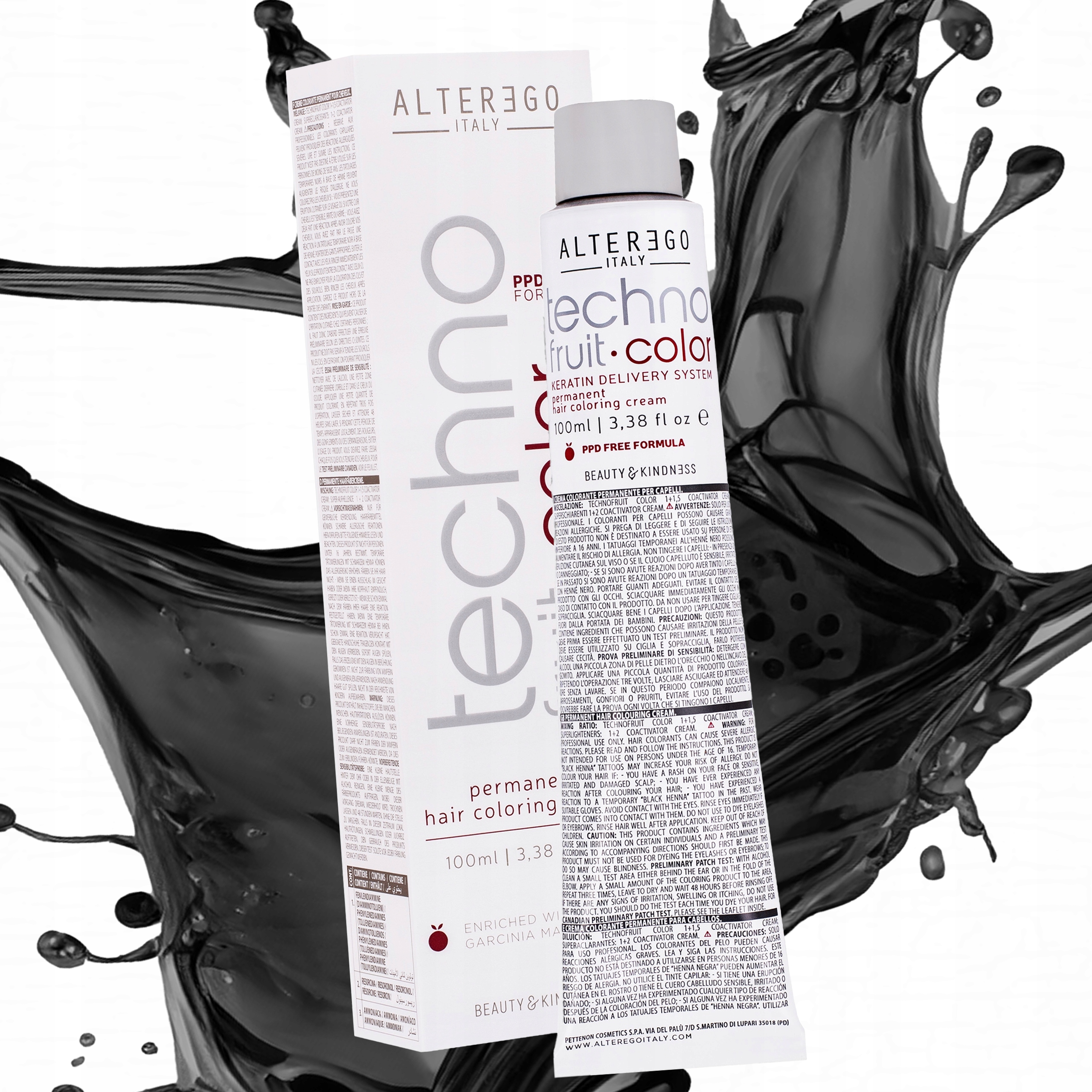 ALTER EGO TECHNOFRUIT COLOR 1/0 FARBA DO KOLORYZACJI WŁOSÓW 100ML Marka Alter Ego