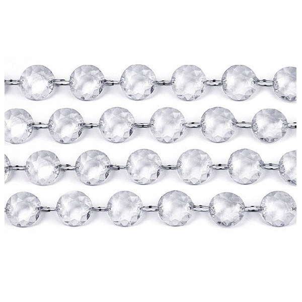 

Łańcuch na Choinkę Kryształki Girlanda stroik 1m