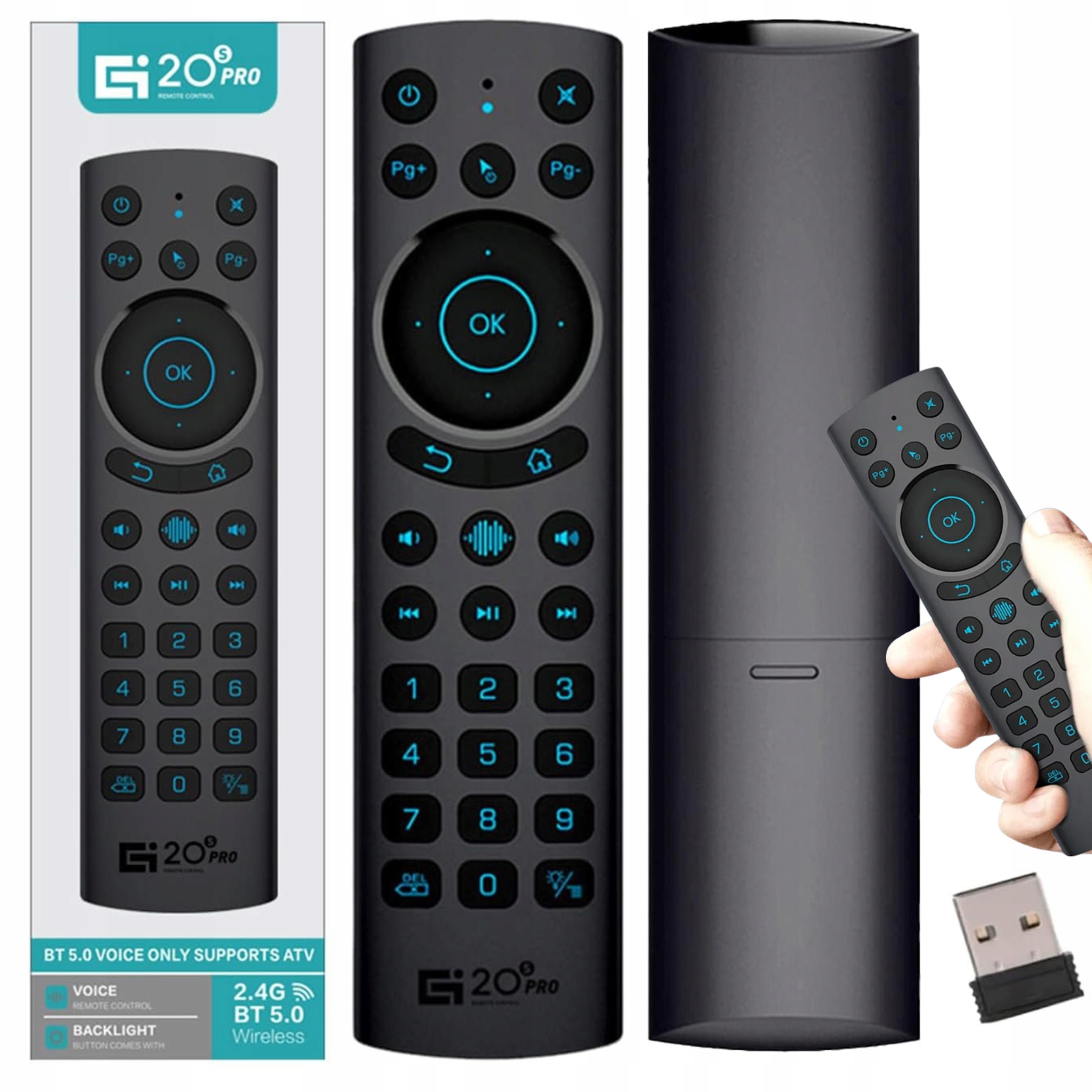 Univerzální Pilot G20s Pro Bluetooth Usb Indikátor Myška Tv Pc Notebook