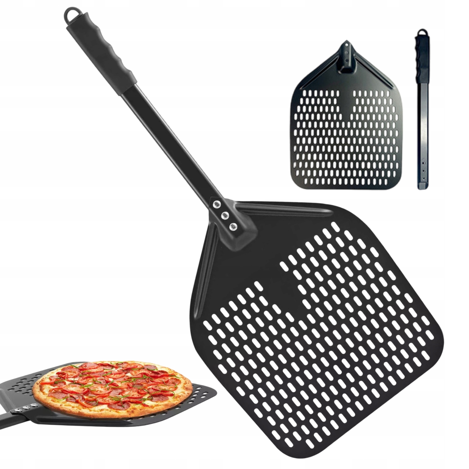 Velká Lopata Na Pizzu, Chleba, Lopatka, Podnos, Hliník XXL, Inox, Čtvercová
