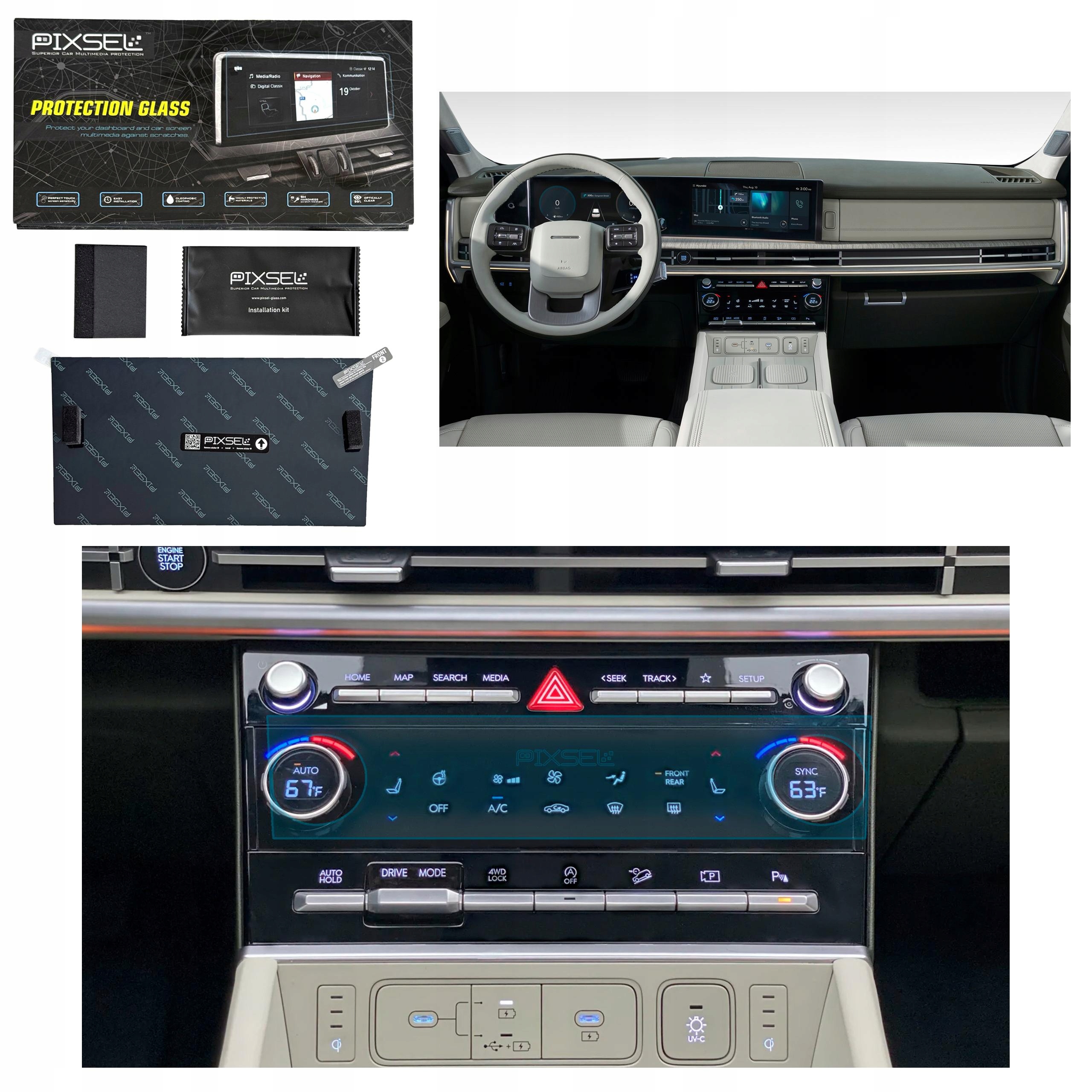 Antyodciskowe Matowe Szkło Ochronne Hyundai Santa FE-11.2“ 2024-