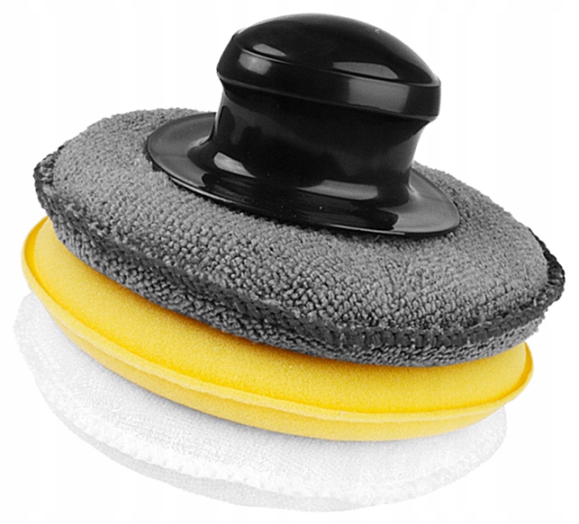 DBAutoMotive GĄBKI APLIKATORY Z MIKROFIBRY ZESTAW 3szt +UCHWYT