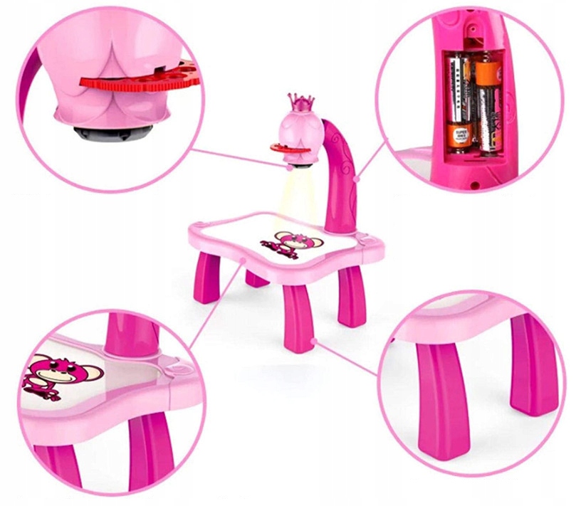 Купить ПРОЕКТОР ДЛЯ РИСОВАНИЯ СО СТОЛОМ ДЛЯ ДЕТЕЙ, НАБОР ДЛЯ ДЕВОЧЕК ...