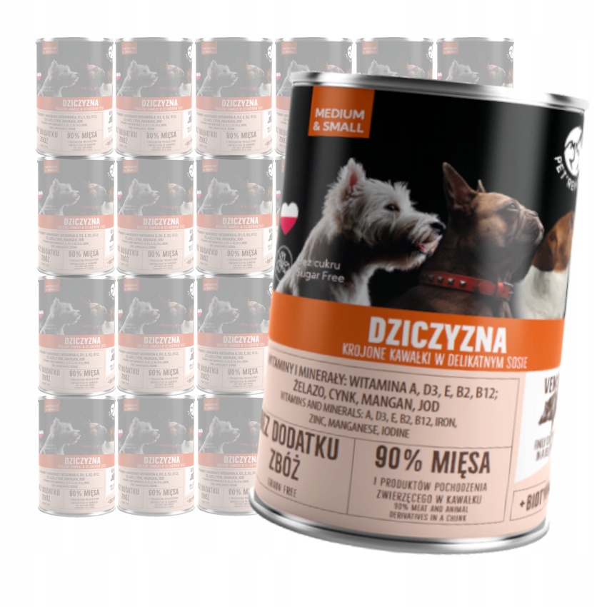 Levně Petrepublic Zvěřina V Omáčce Krmivo Pro Psy 24x400 g