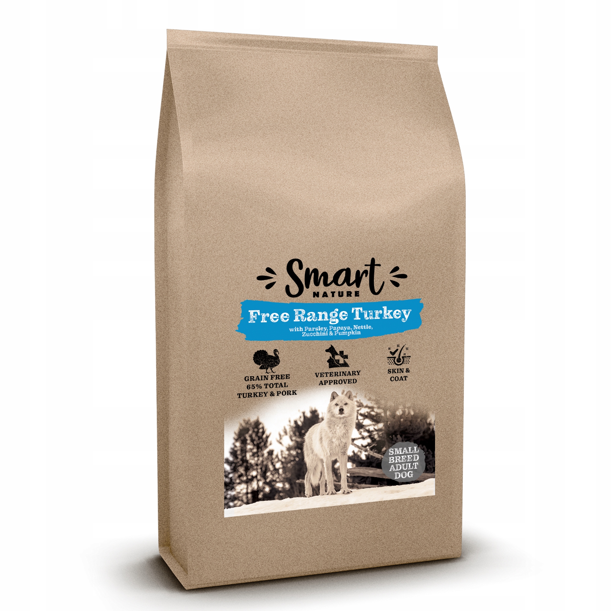 Smart Nature Puppy Free Range Turkey 2 kg 65% masa, krůta z volného výběhu
