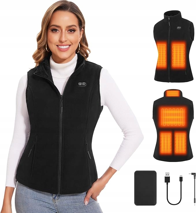 Dámská vyhřívaná vesta Vofuoti 7.4V 10000mAh 3 úrovně Usb velikost M