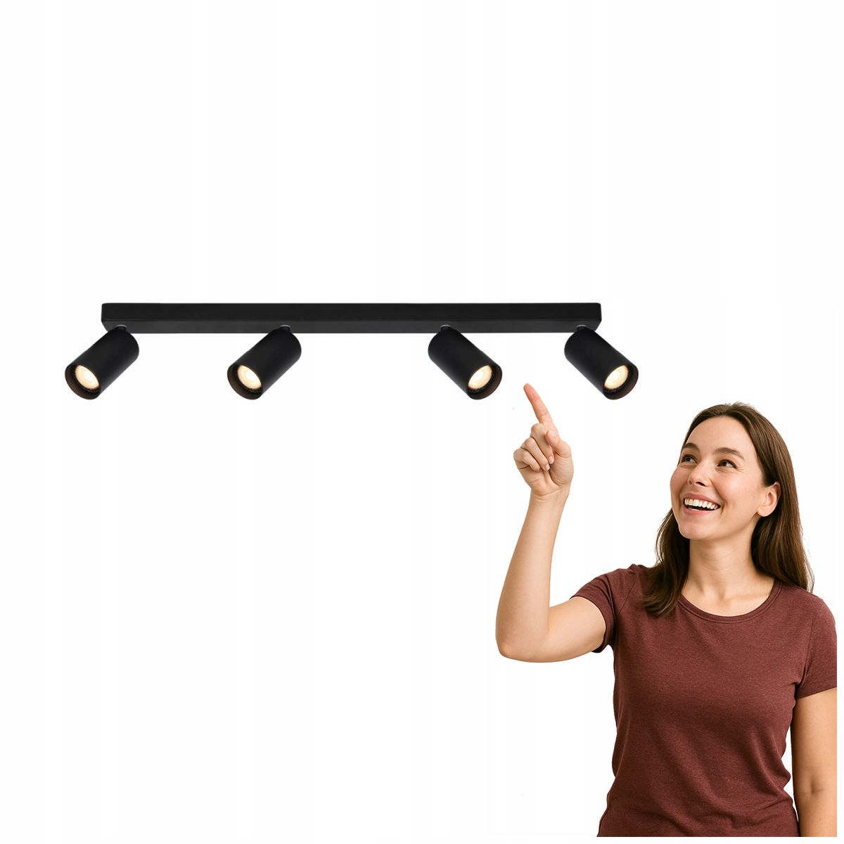 Regulovatelný reflektor 4xGU10 Nesto černý do obývacího pokoje Italux