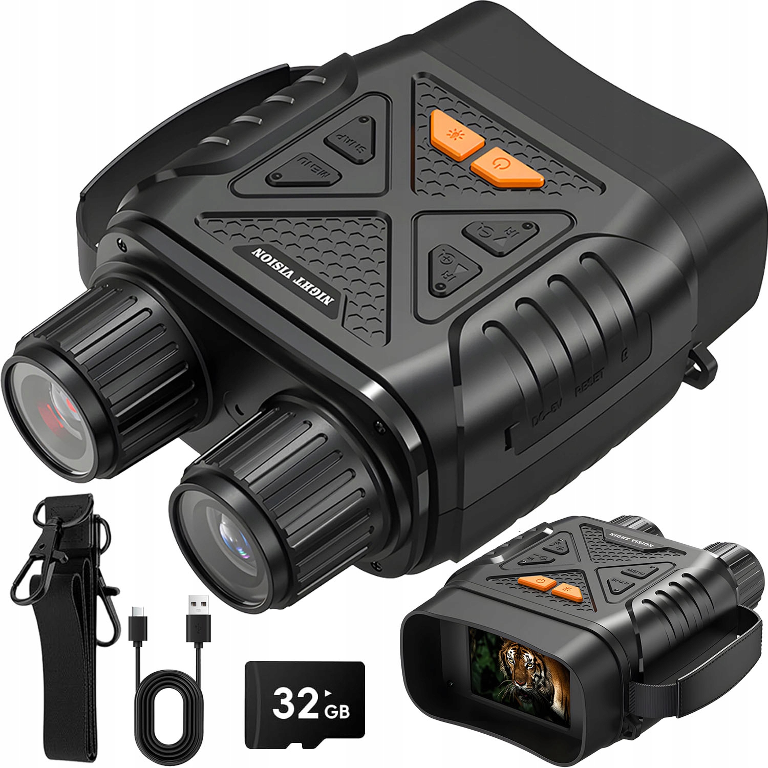 Dalekohled pro noční vidění s infračerveným viděním Zoom x10 5W 850nm Hd 2,8"