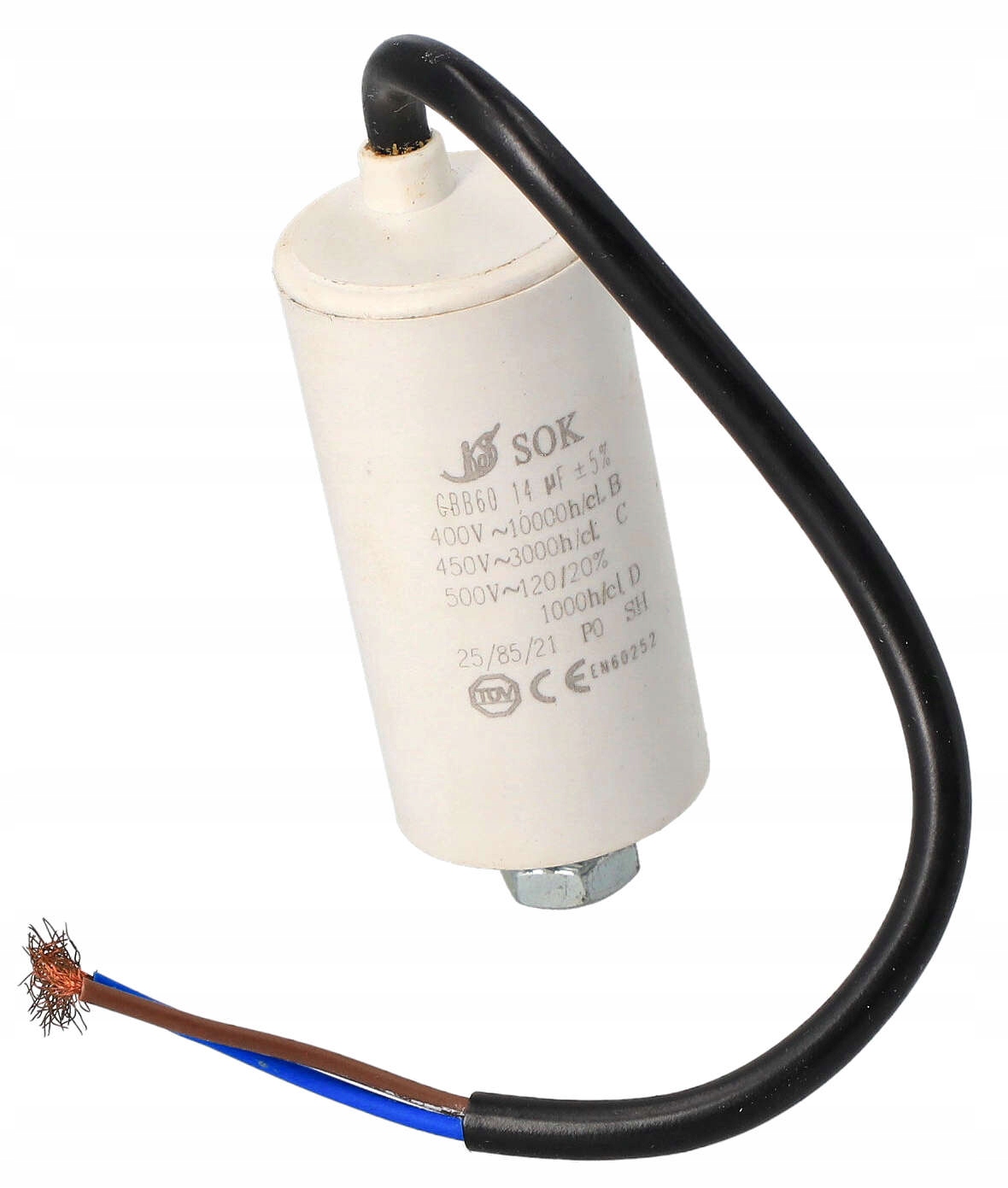 

Kondensator Rozruchowy Silnika 14uF 450V Z Kablem