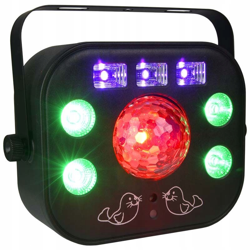 MULTIEFEKT IMPREZOWY KULA DISCO PARTY LED UV WASH STROBOSKOP LIGHT4ME Stan opakowania oryginalne