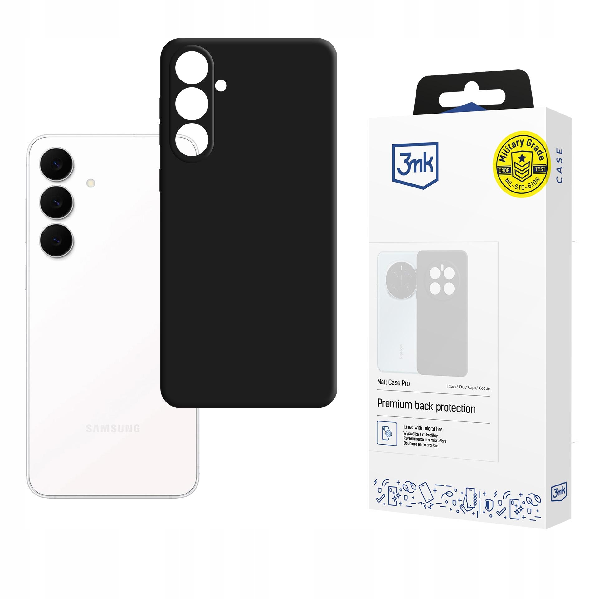Etui 3mk Matt Case Pro na Samsung Galaxy S25 Fe czarne matowe 3mk