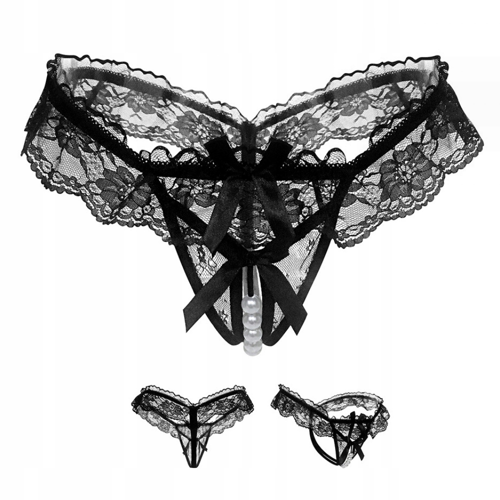 STRINGI MAJTKI DAMSKIE KORONKOWE SEKSOWNE FIGI OTWARTE Z DZIURKĄ SEXY KOLOR Marka SNM