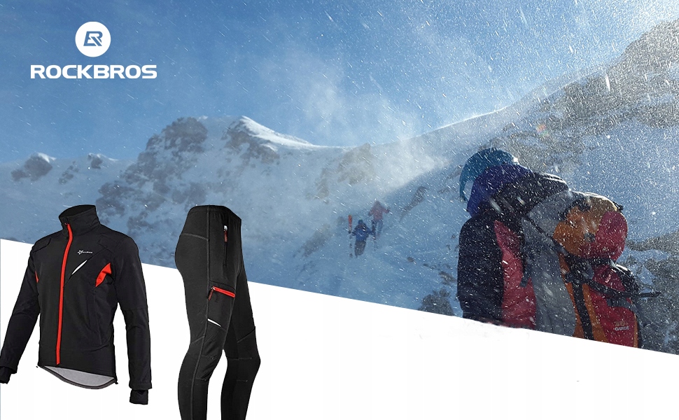 Ciepłe spodnie na rower zimowe ROCKBROS YPK009 3XL Rozmiar 3XL