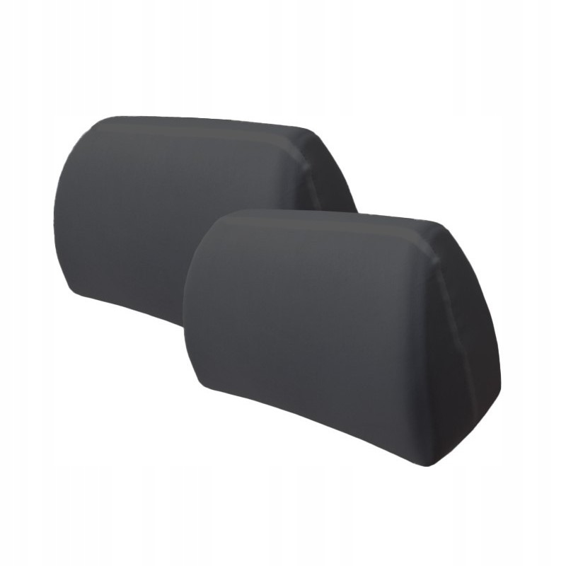 Pokrowce na zagłówki, grafitowe, 2 szt.