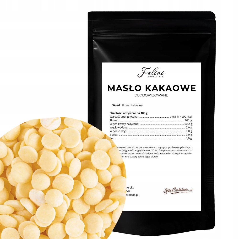 Levně Kakaové máslo Felini Fat 1 kg