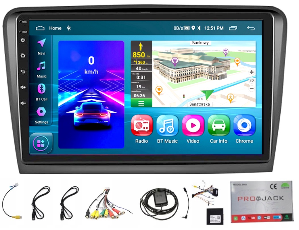 Autorádio Navigácia Android Škoda Superb 2008-2015 Carplay 2/64GB