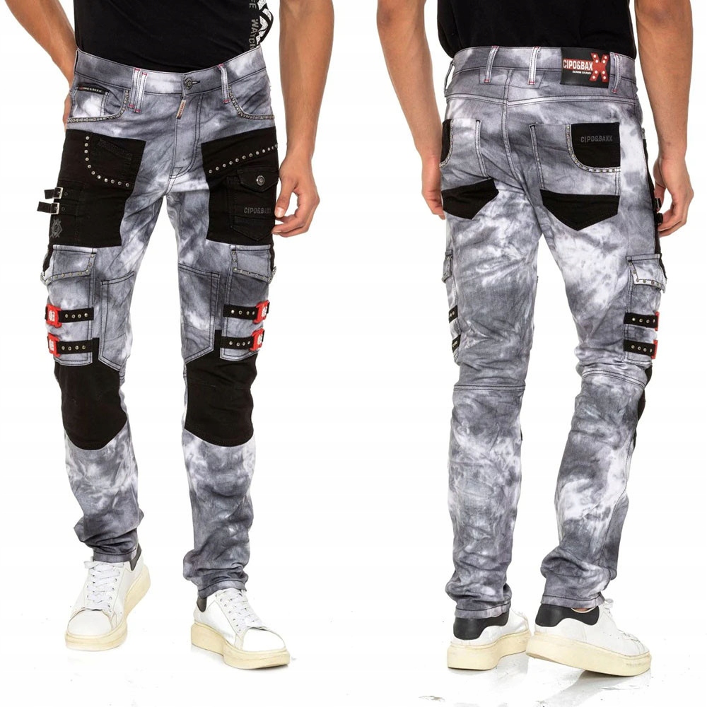 Cipo & Baxx kalhoty pánské CD805 L:32 šedá 40