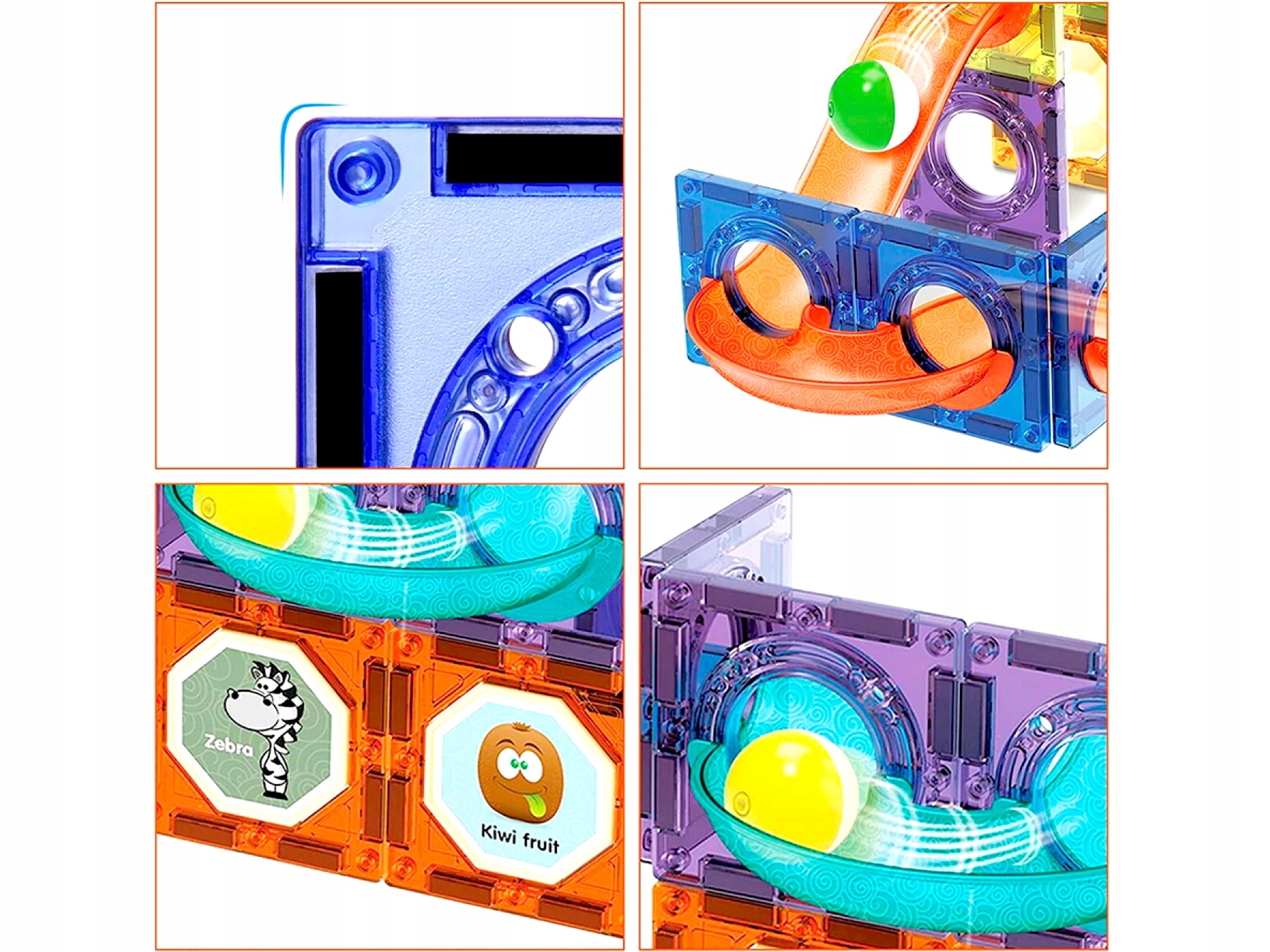 KLOCKI MAGNETYCZNE KONSTRUKCYJNE ŚWIECĄCY TOR 75el Minimalny wiek dziecka 3