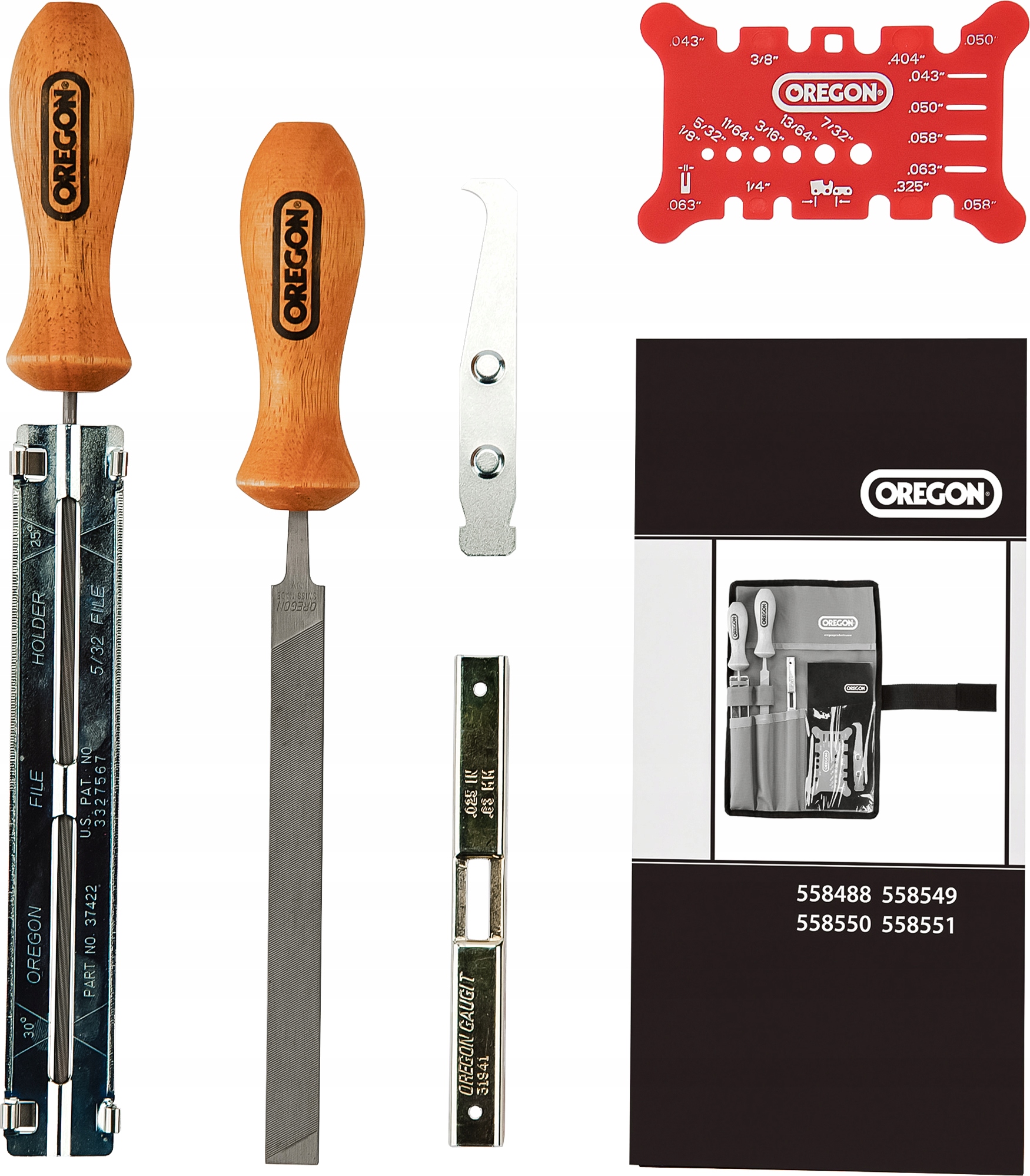 ZESTAW do OSTRZENIA ŁAŃCUCHA OSTRZAŁKA ETUI 4,0mm 1/4", 3/8" LOWPRO Oregon Kod producenta OREGON 558488