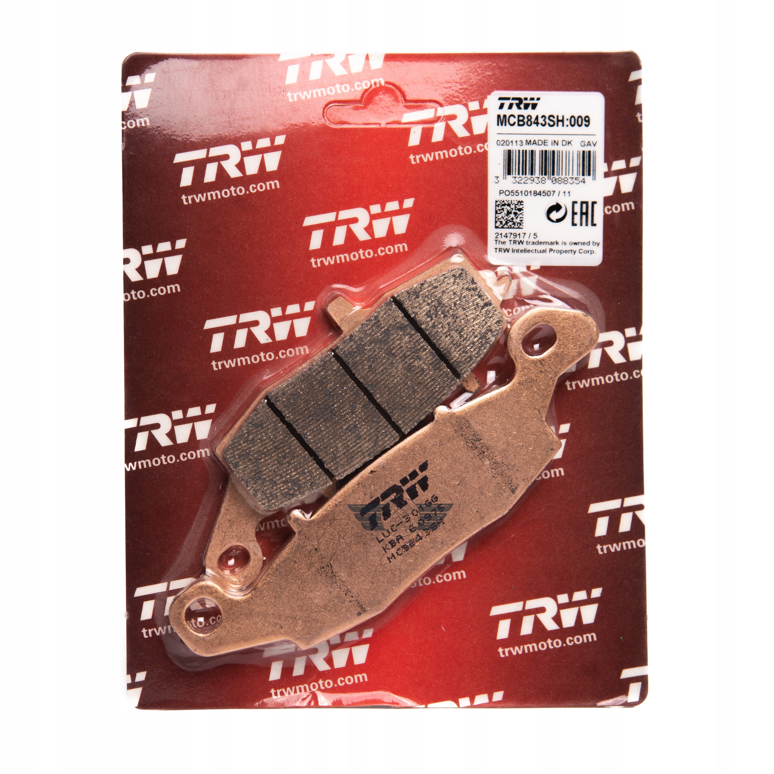 MCB843SH - ТОРМОЗНЫЕ КОЛОДКИ TRW KAWASAKI VN 900 06-11 ЗАДНИЕ