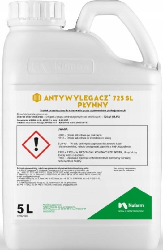 

Antywylegacz 725SL 5L Regulator Wzrostu Zboża