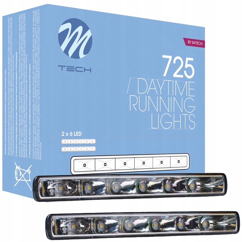 LDO725 - СВІТЛОДІОДНІ ДЕННІ ХОДОВІ ВОГНІ 12V ДОВГАСТИЙ ТОРГОВИЙ АВТОМАТ