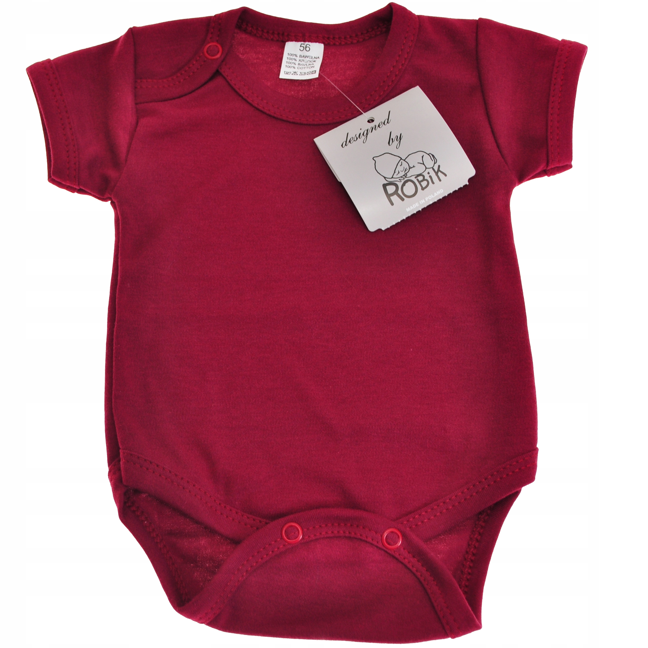 

Bordowe Body krótki rękaw r.74 Robik