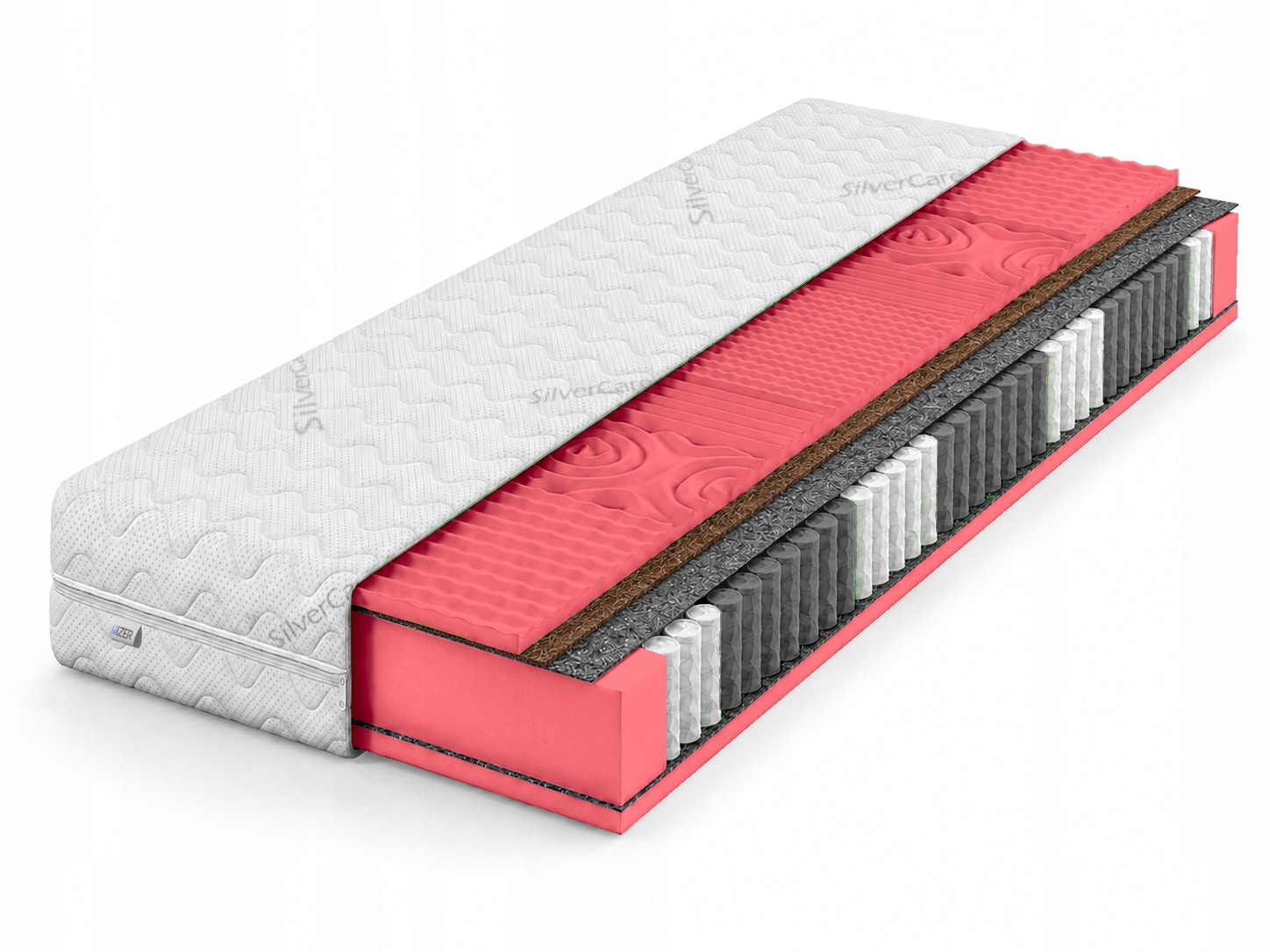 Matrac 70x200 pružinový Multipocket masážny HR35 H3 H4 Kokos tvrdý