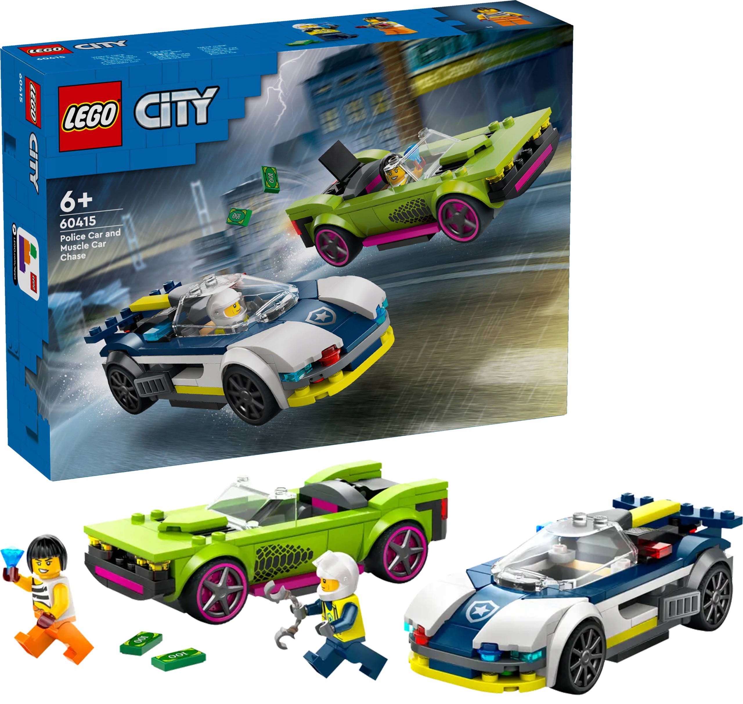Lego City Pronásledování policejního auta za Muscle Carem 60415