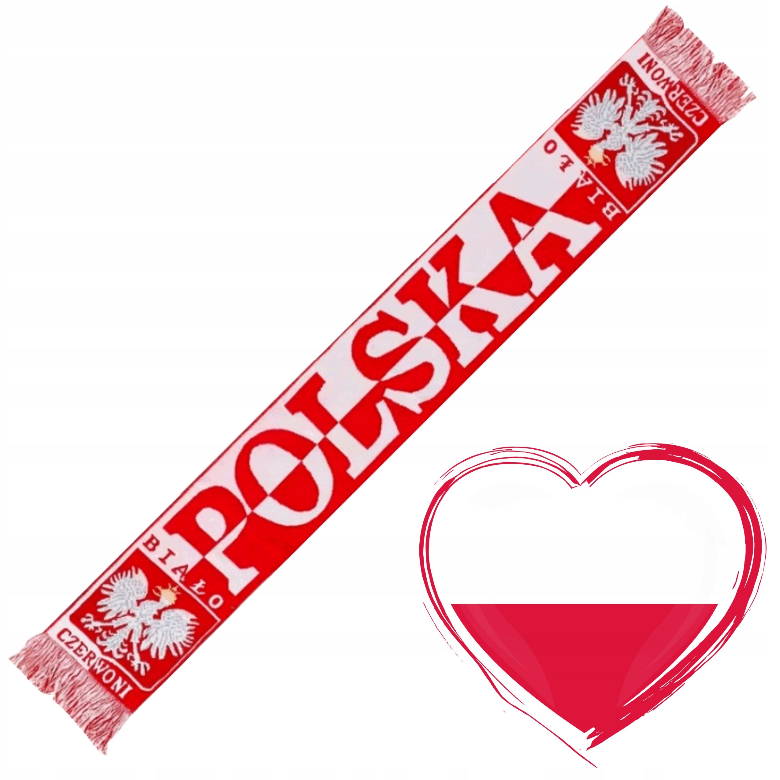 SZALIK POLSKA BIAŁO CZERWONI do KIBICOWANIA dwustronny FIFA EURO 2024 Nazwa drużyny Polska