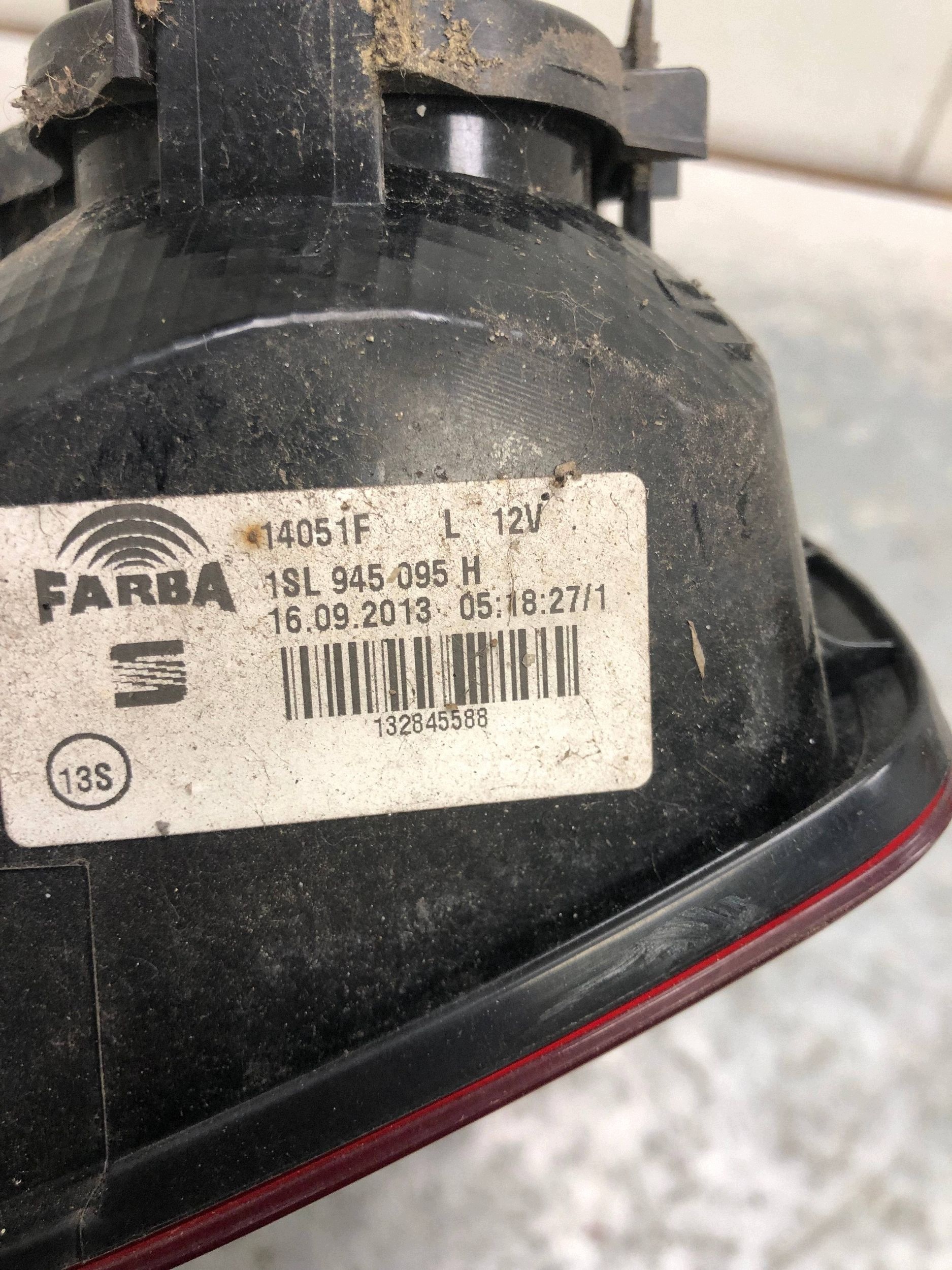 light left rear part SEAT MII 1SL945095H