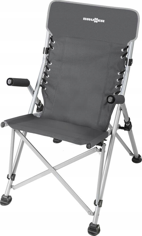 Turistické křeslo s opěradlem Brunner Raptor Suspension šedé