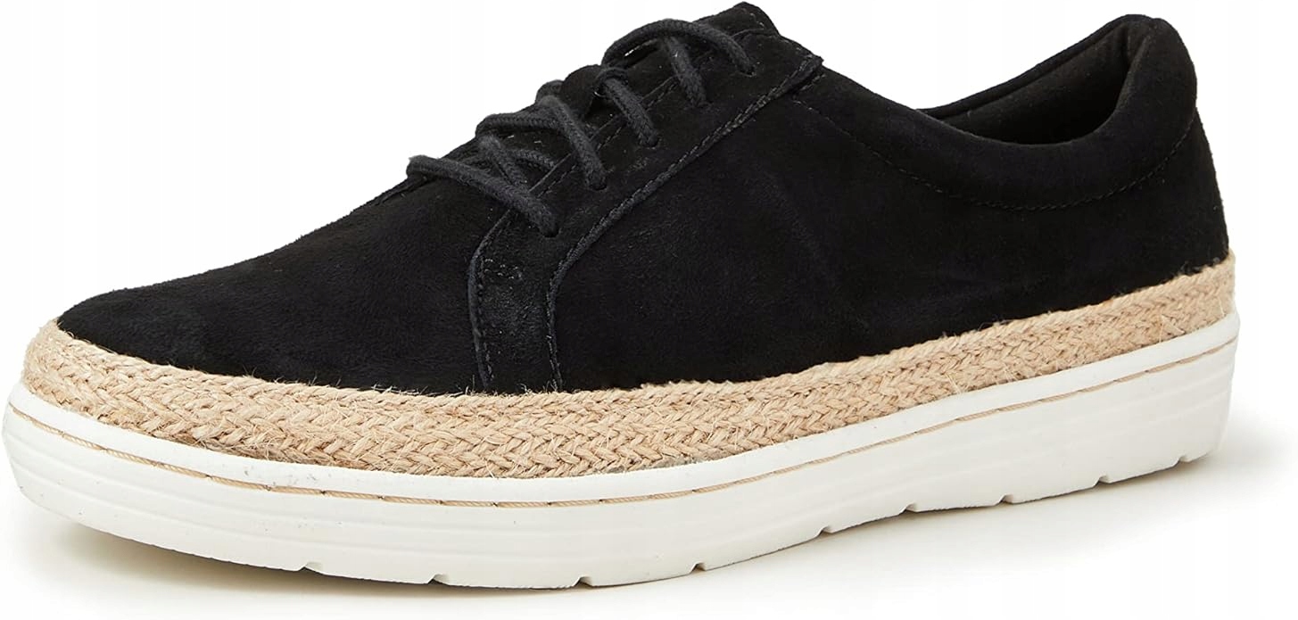 Clarks Černé Semišové Tenisky S Pletenou Podrážkou 35,5 J8B