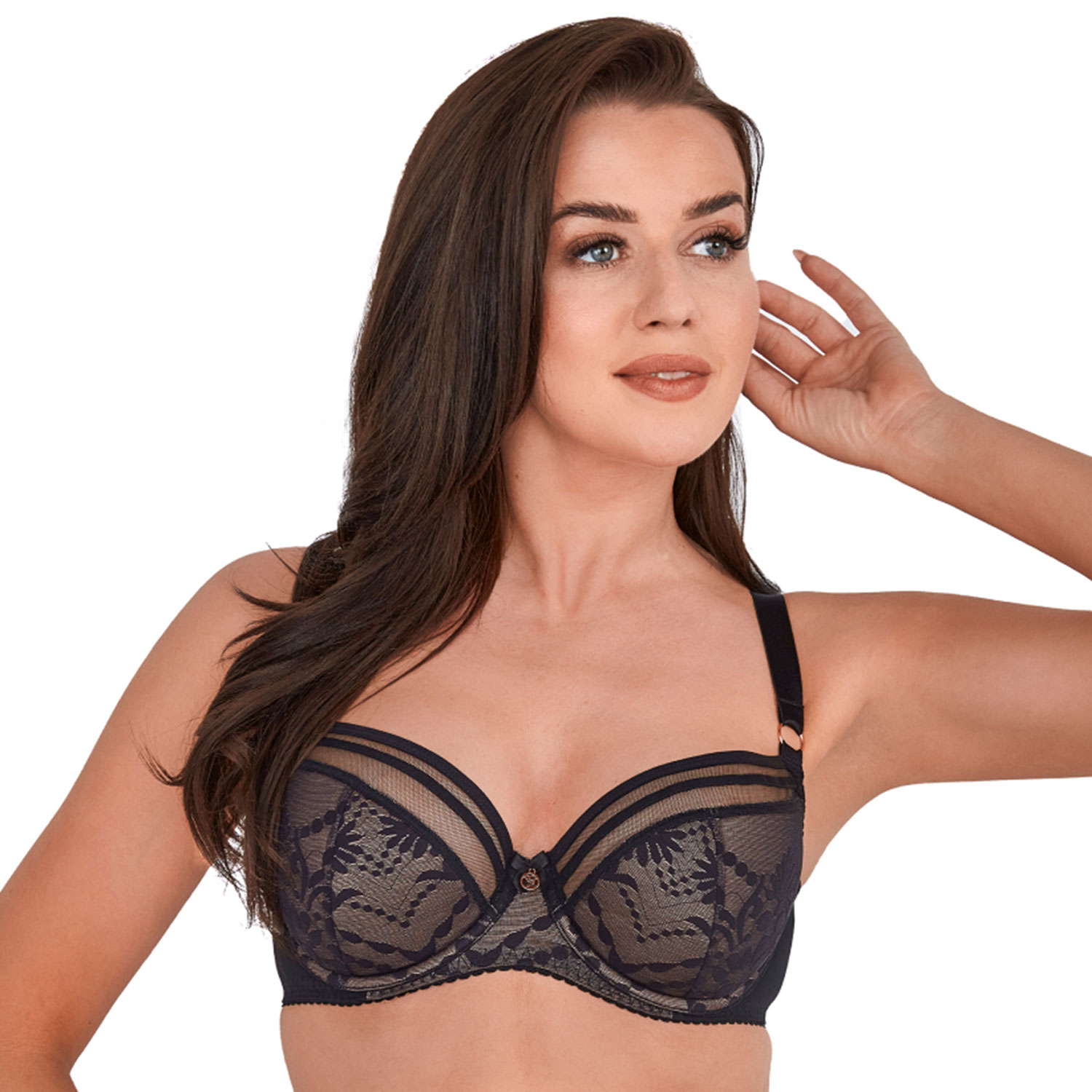 Gaia 1191 Bice Podprsenka černá Semi Soft 80B