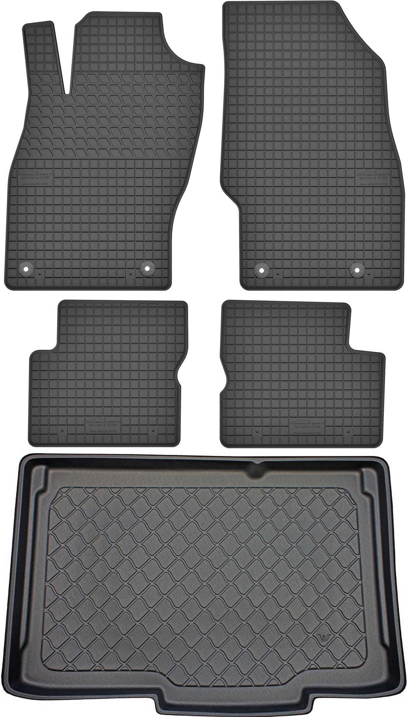 Opel Corsa E Hatchback 2014-2019 Koberce s rohožou