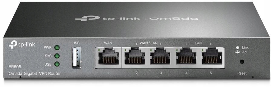 ROUTER TP-LINK TL-ER605 VPN SafeStream, Multi-WAN Liczba portów LAN (RJ-45) 3